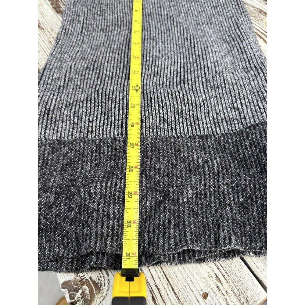 Halogen Womens Long Sweater Size XL Long Sleeve Black Gray Cashmere Viscose - Picture 5 of 7